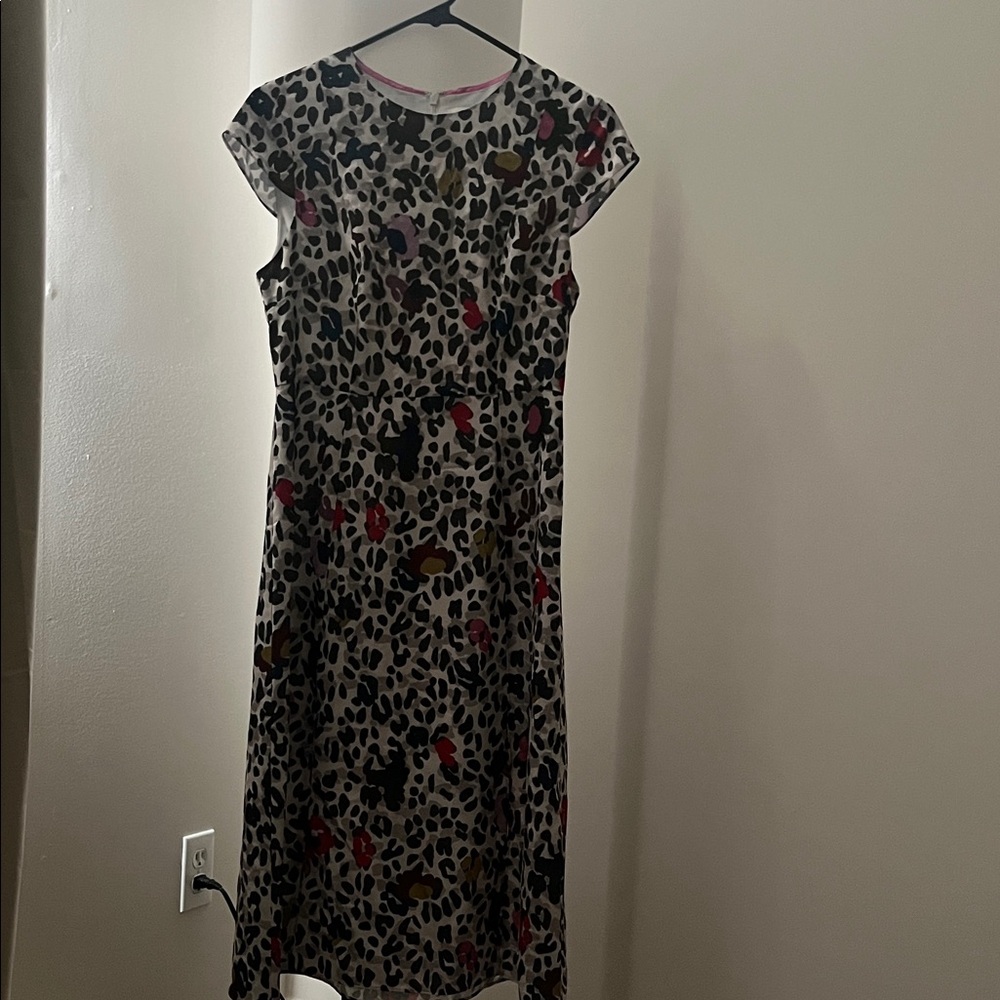 Ted Baker London Multicolor Leopard Print Midi Dress